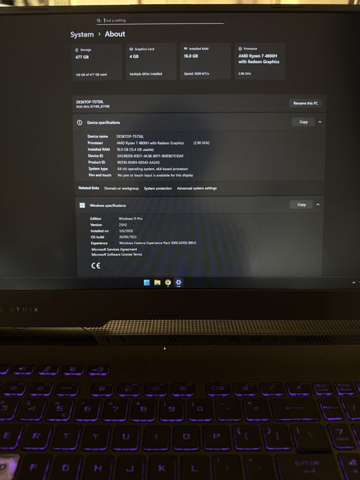 Laptop gaming Asus ROG Strix G713IE