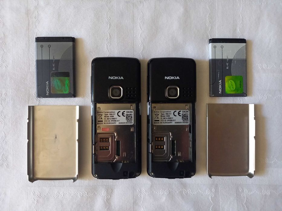 2 x Telefon Nokia 6300 Silver Series 40 S40 RM-217 Necodate Originale