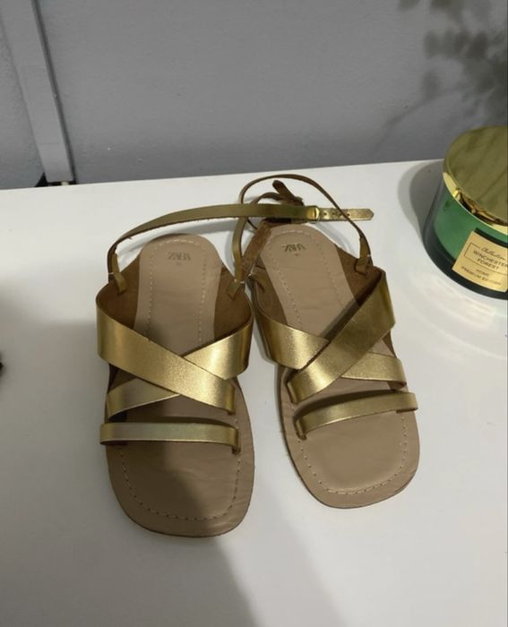 Vand sandale Zara piele naturală 35