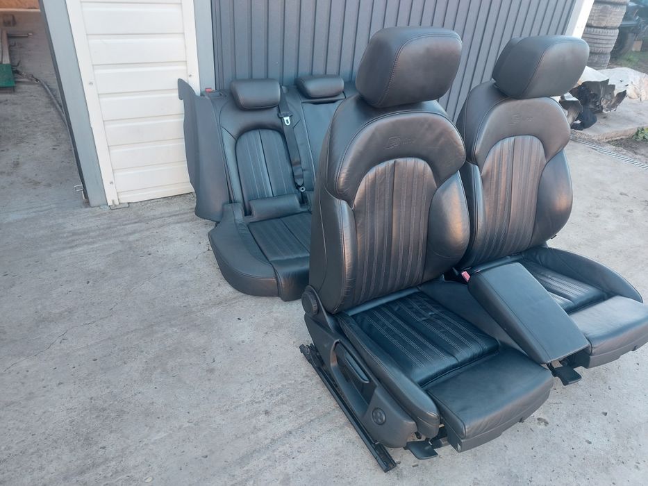 Set interior piele neagra S-line AUDI A6 C7 4G Model 2011-2018