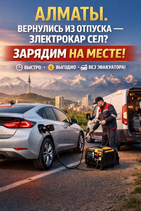 Экстренная зарядка электромобиля, электрички, авто