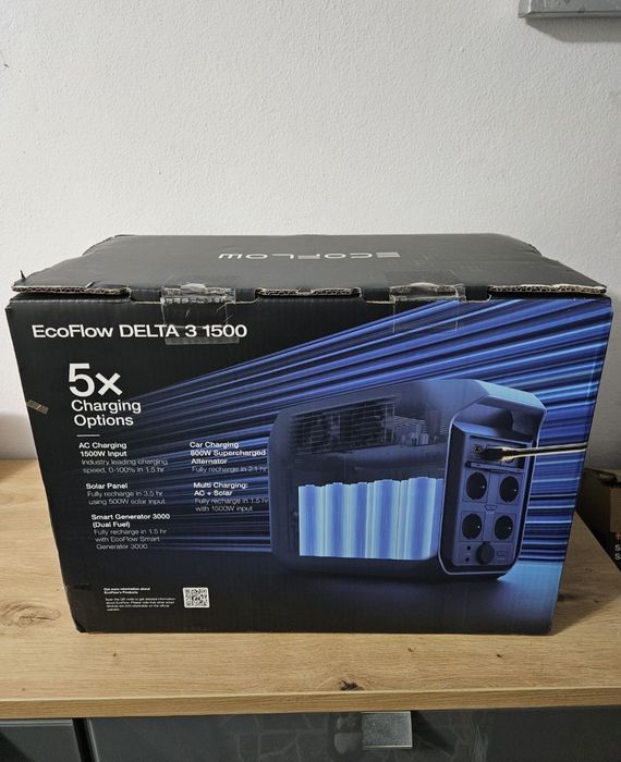 Stație de alimentare EcoFlow Delta 3
1.536 Wh, Argintiu/Negru