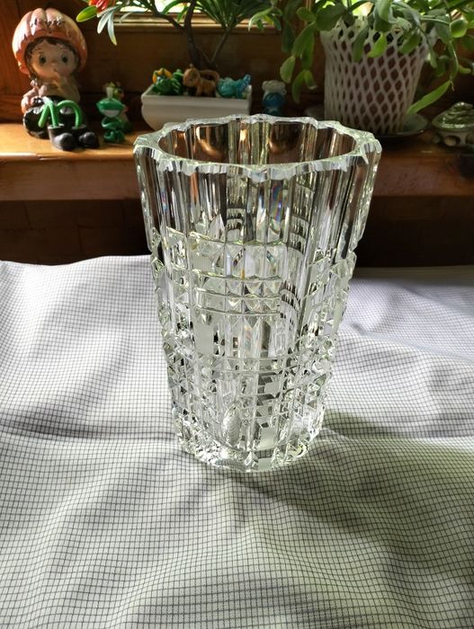 Чешская ваза для цветов, хрусталь
