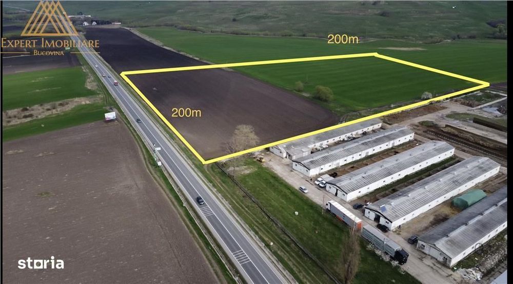 Teren 4Ha la Dn17 deschidere 200m