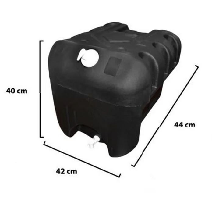 Rezervor apa 50L plastic negru 420x440x400 mm