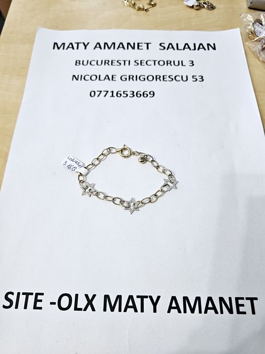 Vand bratara din aur 14 k 3.86 g cod ms 11