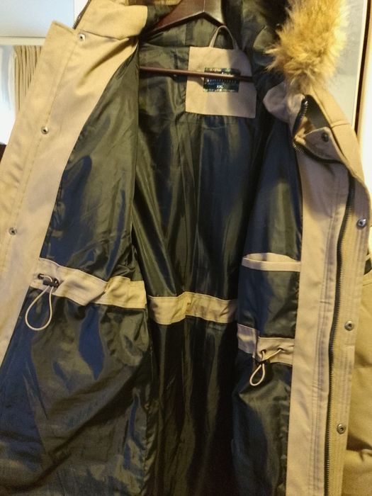 Jachetă parka de iarnă pentru bărbați - maro deschis , mărime XXL