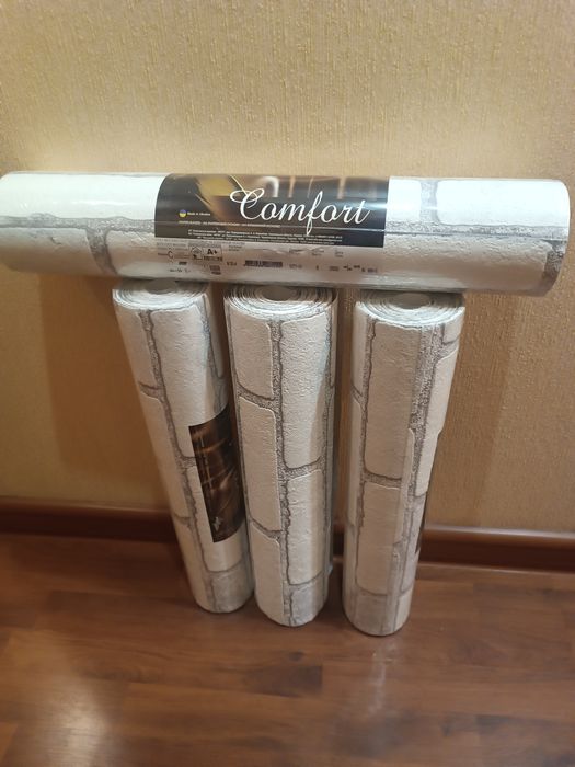 Продам новые обои,4 рулона, рисунок под кирпич.ширина 50см. Дл.10 м.