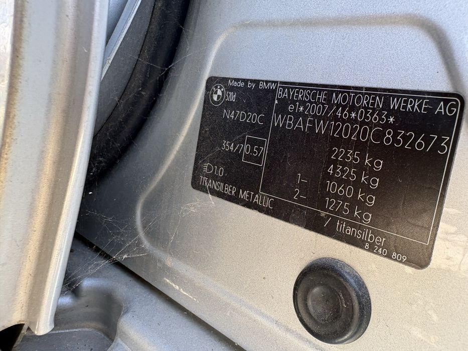 Capota Motor BMW Seria 5 F10 F11 Titansilber 520 525 530 535 DEZMEMBRE