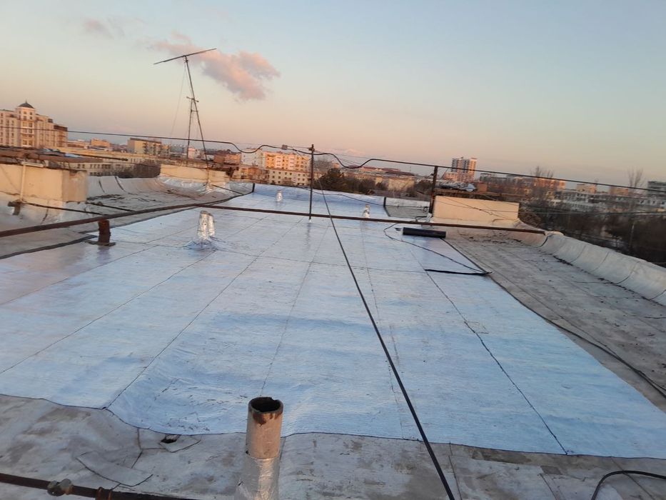 Ремонт крыш! Гидроизоляция. Tom yopish! Profnastil. Gidroizolyatsiya