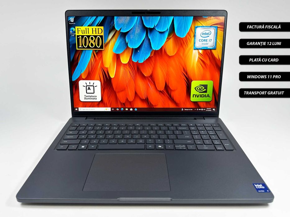 Laptop Dell PRO MAX 16 Intel Core Ultra 7 256H 64 gb ram DDR5 1 TB ssd Nvidia RTX PRO 500 6 GB 15.6 inch Full HD Win 11 Factura Garantie 1 an