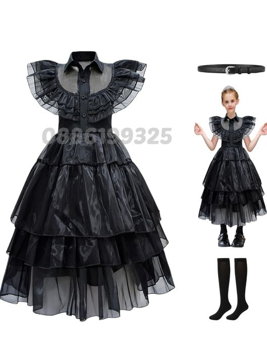 Детска рокля на Уенздей Wednesday Adams The Adams Family Семейство Ада