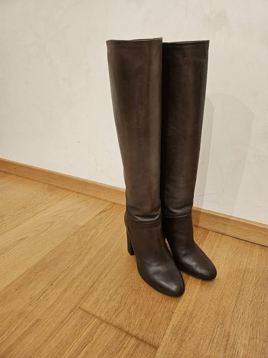 испански високи ботуши естествена кожа 38