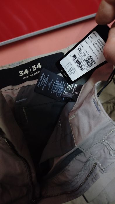 Оригинално панталони G-Star Raw 3D Regular W34 L34 нови мъжки  карго