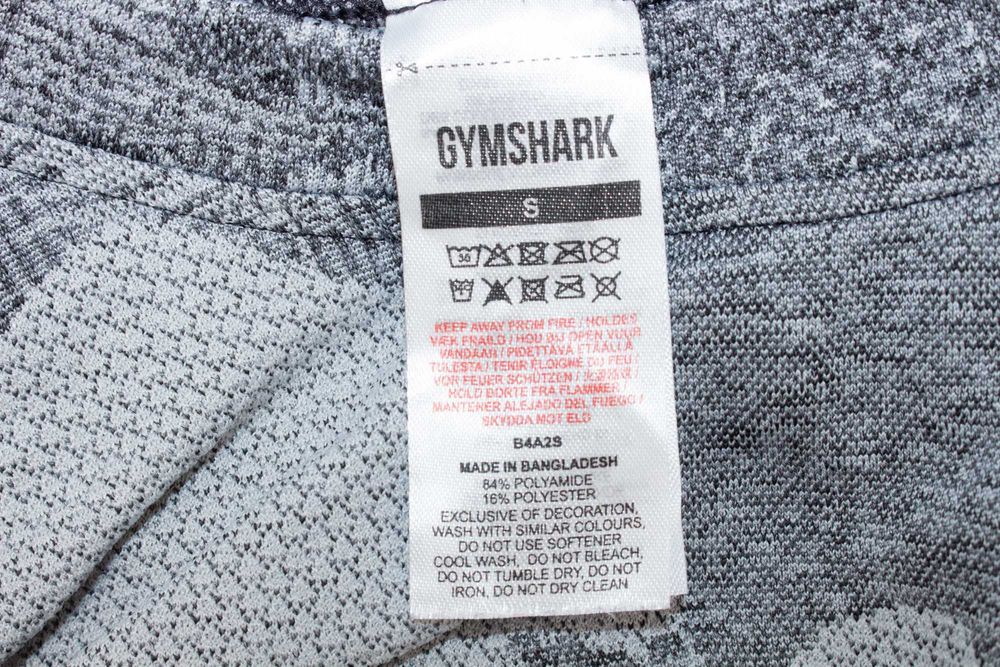 Gymshark дамска блуза дълъг ръкав сив камофлаж oversized за фитнес S