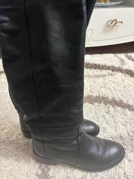 Сапоги 37 размер, кожа.