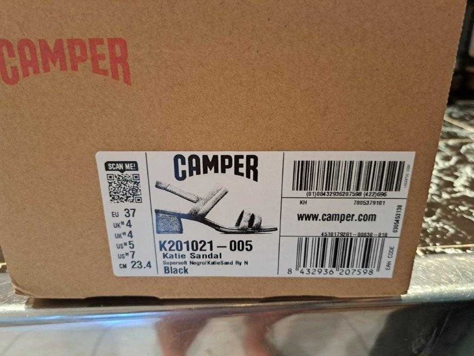 Дамски кожени черни сандали на Camper 37 - номер