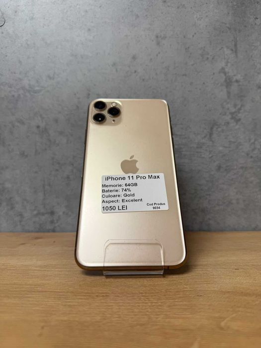 ZAP AMANET Gara de Nord - iPhone 11 Pro Max - 64GB - Gold - 74% baterie