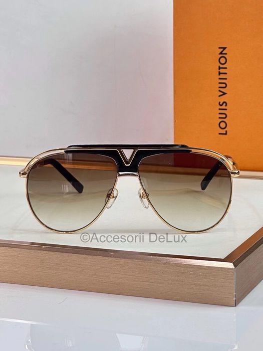 Ochelari de Soare Louis Vuitton Dourado Pilot Z1030E Noi Full Box [Verificare Colet] Gold