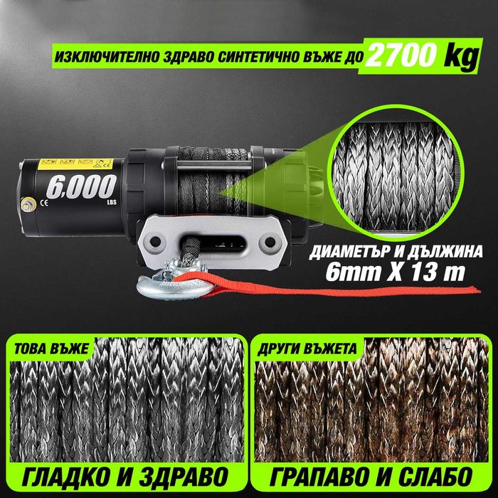 Лебедка - универсална със синтетично въже