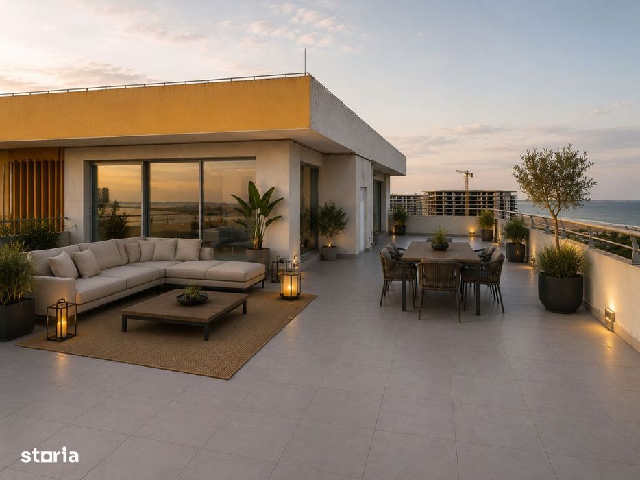 Penthouse langa plaja cu vedere la mare si terasa imensa — fotografia 3