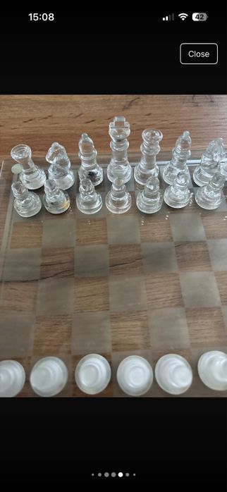 Sah de sticla - piese si tabla de sticla