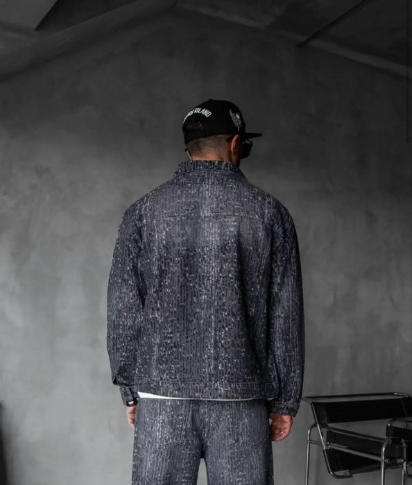 Мъжко тъмно дънково яке - премиум