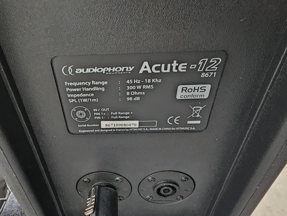 Set boxe Audiophony Acute 12 / 300w RMS /