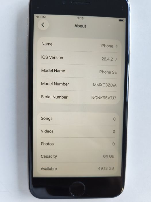 iPhone SE 2022 64gb 93% battery health
