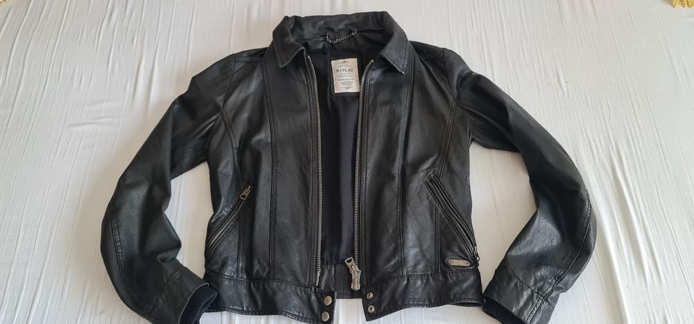 REPLAY  яке от естествена кожа