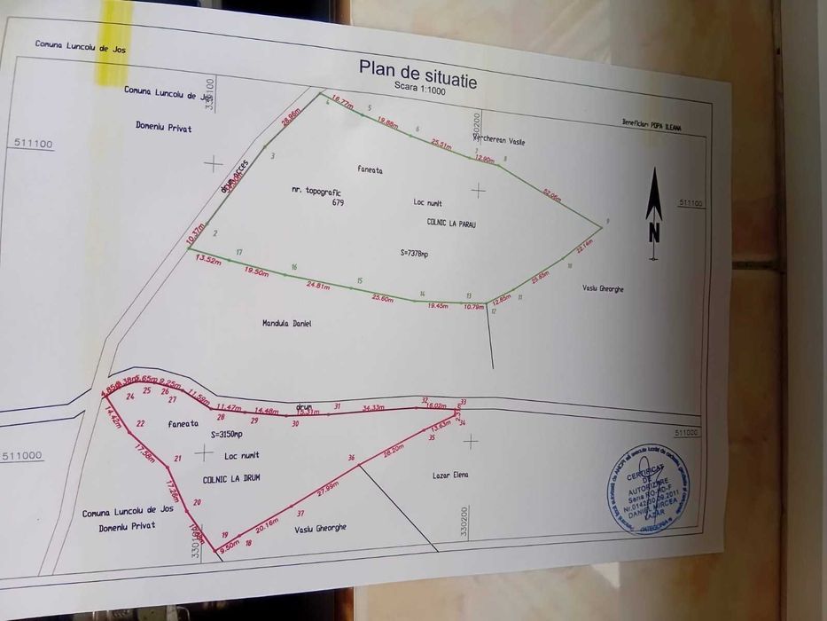 Teren Extravilan 10528mp Luncoiu de Sus, Acces Auto, Sursa Apa, Curent