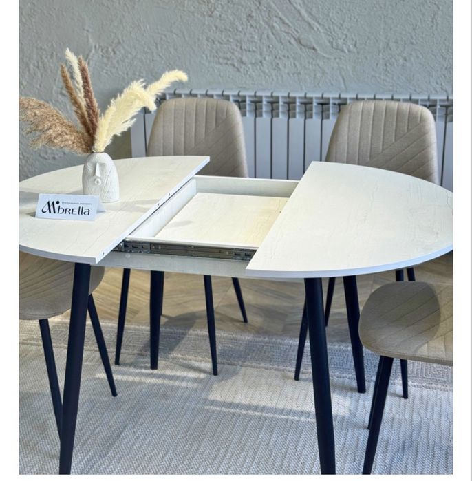 Стол трансформер с 4 стулями