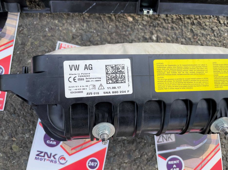 VW Tiguan 5na kit airbag volan pasager plansa de bord set centuri