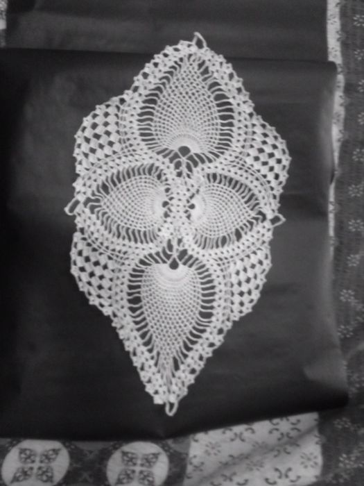 Плетива на една кука покривки карета