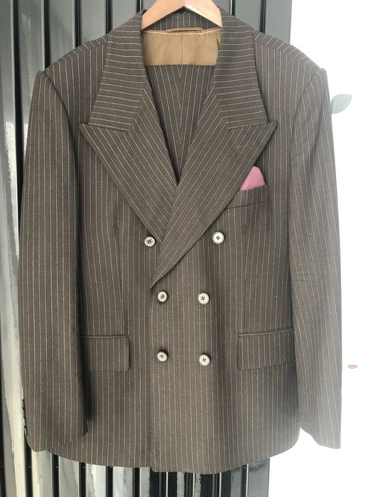 Costum Vintage Maro cu dungi