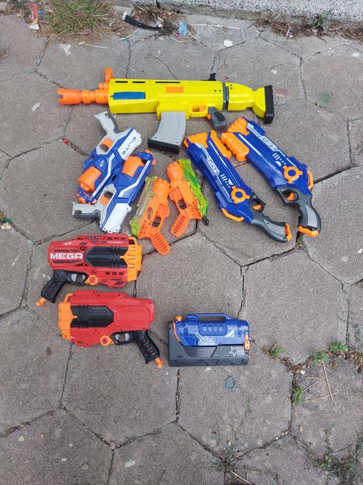 10 нърф играчки с меки патрони
