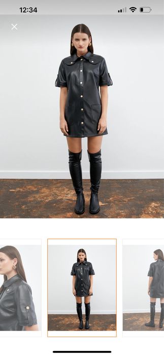 Платье кожаное