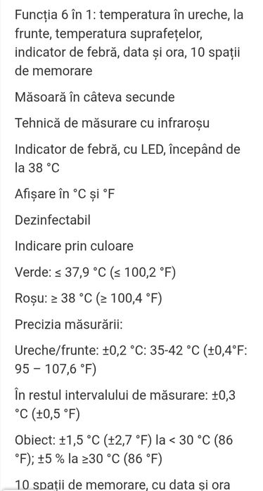Termometru multifunctii Beurer6in 1  Ft 65