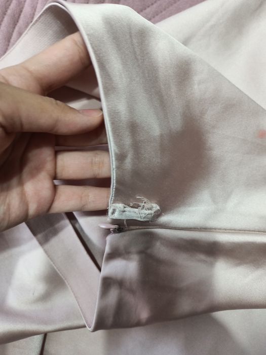 Атлас юбка в розовом цвете