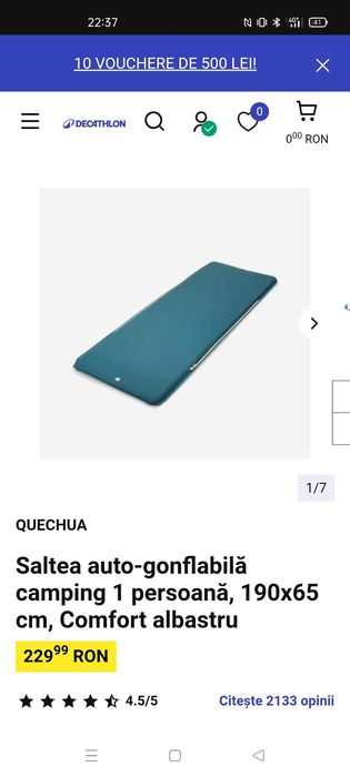 Saltea camping comfort 100 decathlon