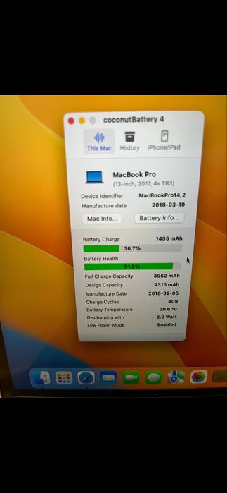 Laptop Apple Macbook Pro 13 Touchbar -i7