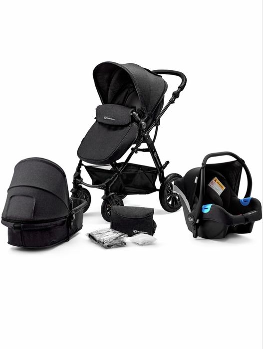 Carucior Kinderkraft 3 in 1 Moov, Negru