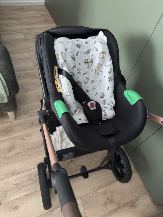 Cărucior Kinderkraft Moov 2 3in1 Sand Beige Eva Wheels