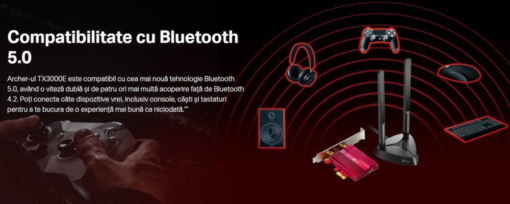 Placa Wifi Bluetooth Intel Wi-Fi 6 AX200 (Archer TX3000E)