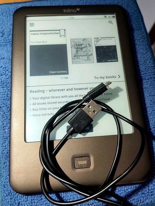 E-book Reader Tolino Shine –  Iluminare (2GB + Slot Card)