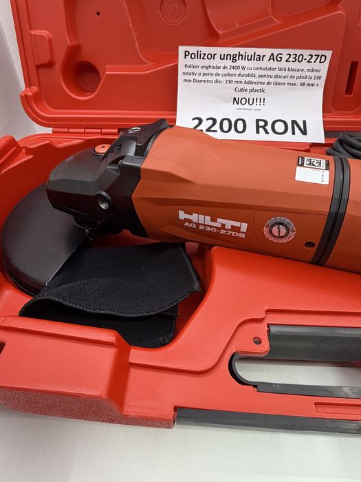 Polizor unghiular Hilti AG 230-27DB 2700W, Nou