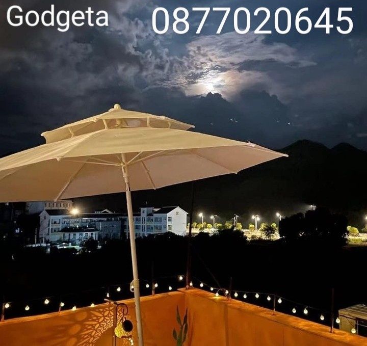 ВЕТРОУСТОЙЧИВ ДВОЕН Покрив Градински или плажен чадър зелен и др.цвето