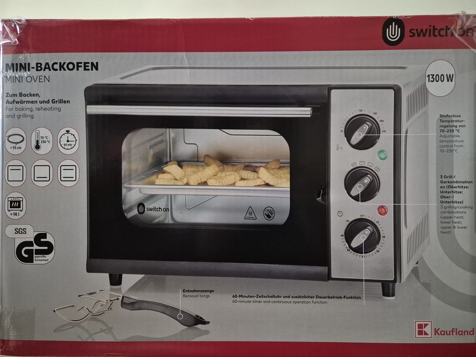 Cuptor electric nou , Switch on ,1300w ,nefolosit,aflat în garanție  !