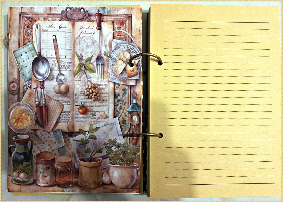 Тефтер за рецепти в кафяво