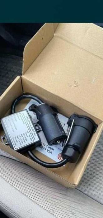 Преходник, адаптер букса Американски 7 - Европейски 7 стандарт теглене